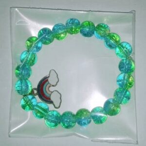 Crackle Glass Beads Bracelets Green Color