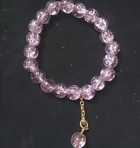 Light Purple Crackle bead brcelet