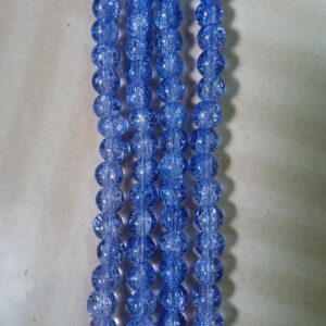 Drak blue crackle beads _ Single line (90 to 110 beads)