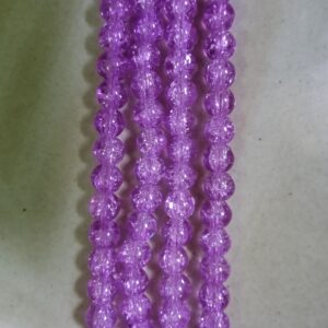 purple crackle beads _ Single line (90 to 110 beads)
