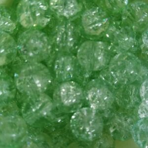Green crackle beads _ Single line (90 to 110 beads)
